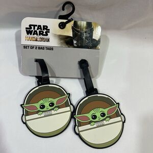 Baby Yoda DISNEY STAR WARS THE MANDALORIAN Grogu LUGGAGE Bag TAGS Rubber NEW
